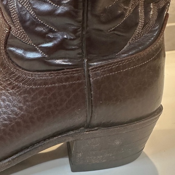Vintage Dan Post Leather Brown Cowboy Boots Size 10D - Picture 5 of 16